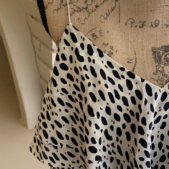 New J. Crew silk leopard print cami size 12 tank career party tank top layer - Picture 4 of 14